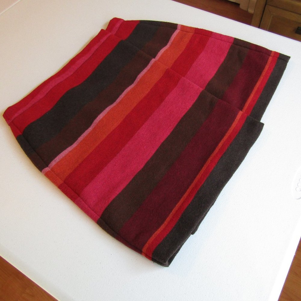 Loft Stripe Wrap Skirt - Picture 3 of 6